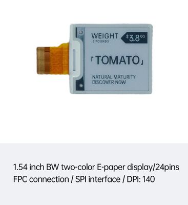 Un buon prezzo. 1Display di inchiostro elettronico in bianco e nero da 54 pollici con interfaccia SPI per etichette elettroniche e smart home in linea