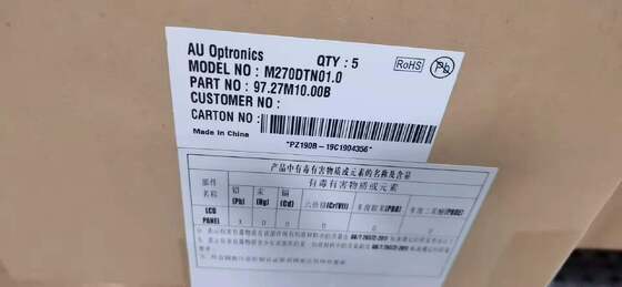 qualità AUO 27 pollici LCD Display Panel con 2560x1440 pixel 350 cd/m2 Luminosità e 130 Pin Connector Fabbrica