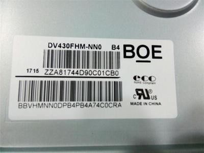 Un buon prezzo. BOE 43 pollici schermo LCD con 400 cd/m2 luminosità 1920*1080 pixel Risoluzione e connettore 51PIN per lettore pubblicitario in linea
